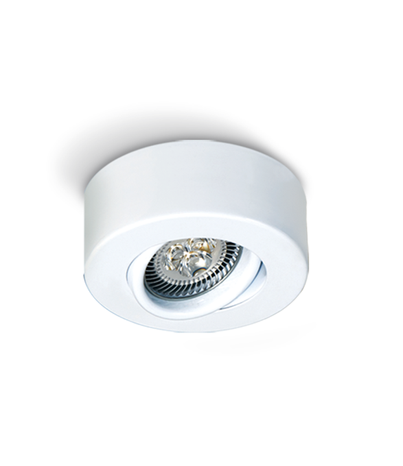 APLIQUE SEMIEMBUTIDO GU10 REDONDO NEGRO/BLANCO