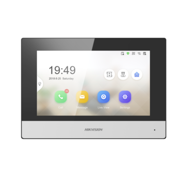 PANTALLA HIKVISION PORTERO 7&quot; WIFI, TACTIL HIK CONNECT 256MB INTERNA