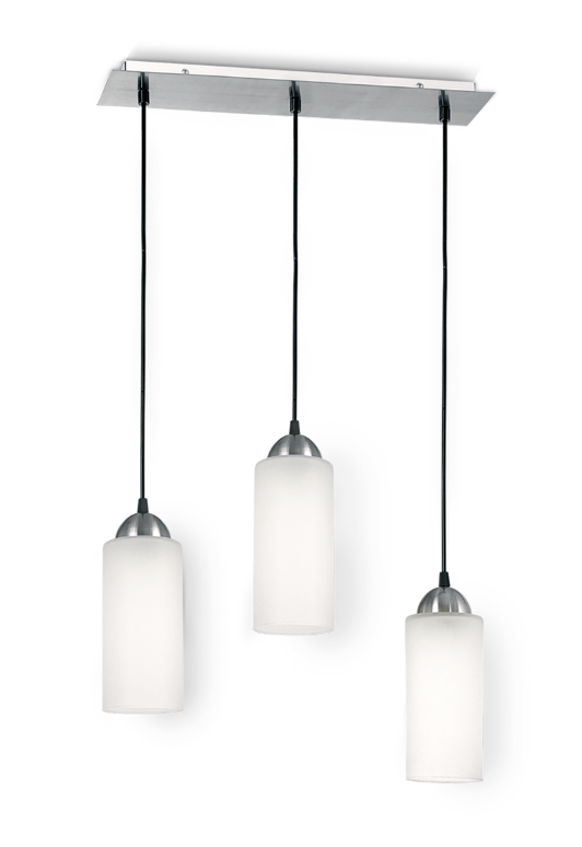COLGANTE 3 LUCES 11x50 ACERO SJ