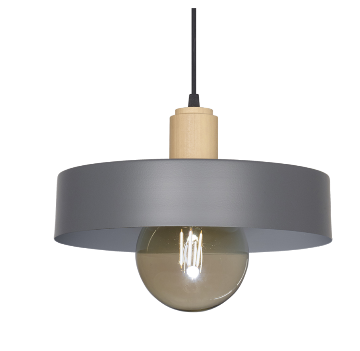 COLGANTE CHAPA CON DETALLE EN MADERA Ø30 SJ