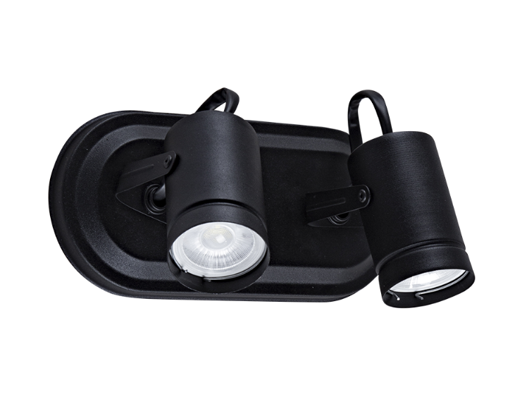 APLIQUE 2 LUCES MOVIL CON BASE OVALADA SJ